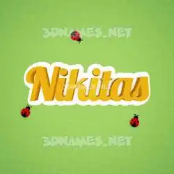 nikitas in Ladybugs style - 3D name wallpaper