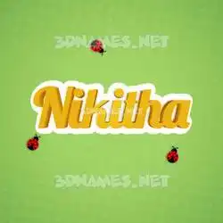 nikitha in Ladybugs style - 3D name wallpaper