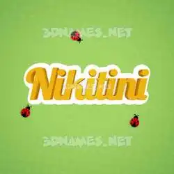 nikitini in Ladybugs style - 3D name wallpaper