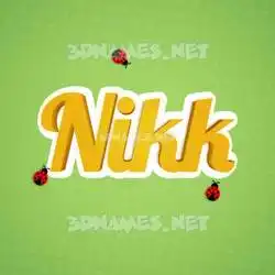 nikk in Ladybugs style - 3D name wallpaper