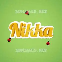 nikka in Ladybugs style - 3D name wallpaper