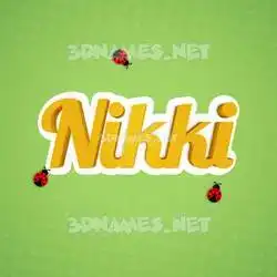 nikki in Ladybugs style - 3D name wallpaper