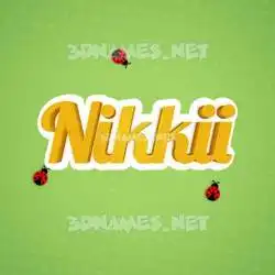 nikkii in Ladybugs style - 3D name wallpaper