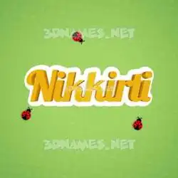 nikkirti in Ladybugs style - 3D name wallpaper
