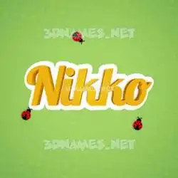nikko in Ladybugs style - 3D name wallpaper