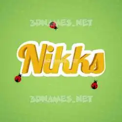 nikks in Ladybugs style - 3D name wallpaper