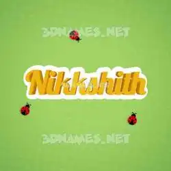 nikkshith in Ladybugs style - 3D name wallpaper