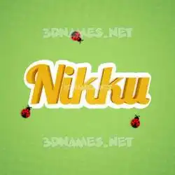 nikku in Ladybugs style - 3D name wallpaper