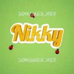 nikky in Ladybugs style - 3D name wallpaper