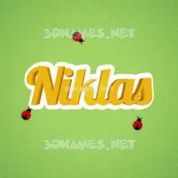 niklas in Ladybugs style - 3D name wallpaper