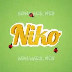 niko in Ladybugs style - 3D name wallpaper