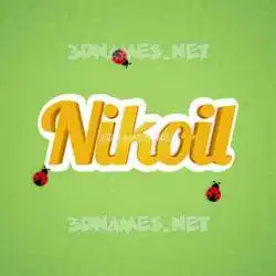 nikoil in Ladybugs style - 3D name wallpaper