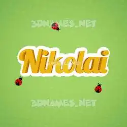 nikolai in Ladybugs style - 3D name wallpaper