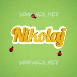 nikolaj in Ladybugs style - 3D name wallpaper