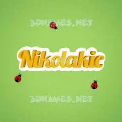 nikolakic in Ladybugs style - 3D name wallpaper