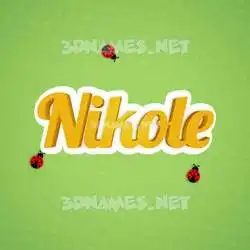 nikole in Ladybugs style - 3D name wallpaper