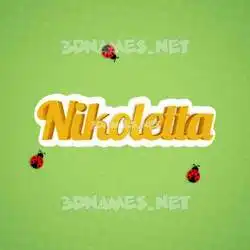nikoletta in Ladybugs style - 3D name wallpaper