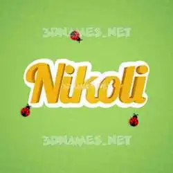 nikoli in Ladybugs style - 3D name wallpaper