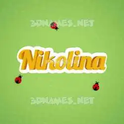 nikolina in Ladybugs style - 3D name wallpaper