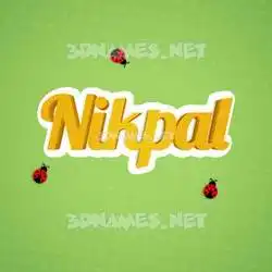 nikpal in Ladybugs style - 3D name wallpaper