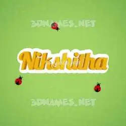 nikshitha in Ladybugs style - 3D name wallpaper