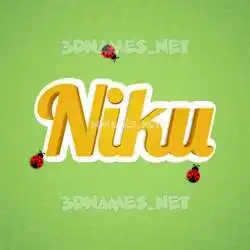 niku in Ladybugs style - 3D name wallpaper