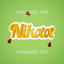 nikxx in Ladybugs style - 3D name wallpaper