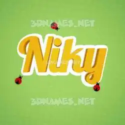 niky in Ladybugs style - 3D name wallpaper
