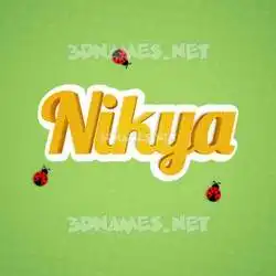 nikya in Ladybugs style - 3D name wallpaper