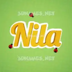 nila in Ladybugs style - 3D name wallpaper
