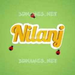 nilanj in Ladybugs style - 3D name wallpaper