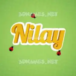 nilay in Ladybugs style - 3D name wallpaper