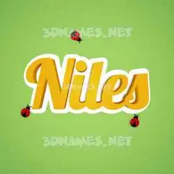 niles in Ladybugs style - 3D name wallpaper