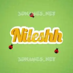 nileshh in Ladybugs style - 3D name wallpaper