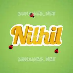 nilhil in Ladybugs style - 3D name wallpaper