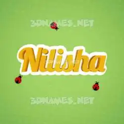 nilisha in Ladybugs style - 3D name wallpaper