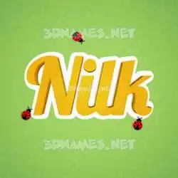 nilk in Ladybugs style - 3D name wallpaper
