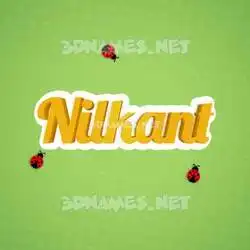 nilkant in Ladybugs style - 3D name wallpaper