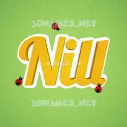 nill in Ladybugs style - 3D name wallpaper