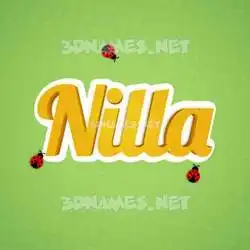 nilla in Ladybugs style - 3D name wallpaper