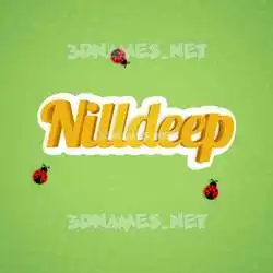 nilldeep in Ladybugs style - 3D name wallpaper