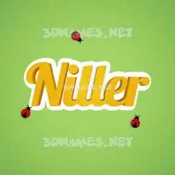 niller in Ladybugs style - 3D name wallpaper