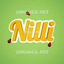 nilli in Ladybugs style - 3D name wallpaper