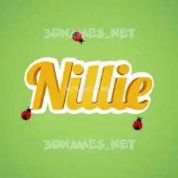 nillie in Ladybugs style - 3D name wallpaper
