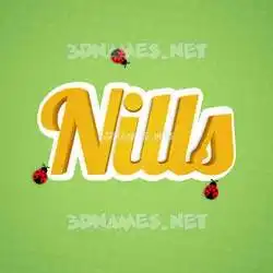 nills in Ladybugs style - 3D name wallpaper