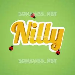 nilly in Ladybugs style - 3D name wallpaper