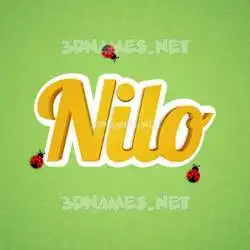 nilo in Ladybugs style - 3D name wallpaper