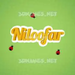 niloofar in Ladybugs style - 3D name wallpaper