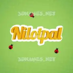 nilotpal in Ladybugs style - 3D name wallpaper