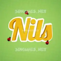 nils in Ladybugs style - 3D name wallpaper